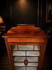 RARE EDWARDIAN INLAID DISPLAY CABINET Antique Bookcase Glass Cabin. UK Delivery