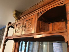 MANTLE HUTCH – SIDEBOARD WITH MIRROR AND STORAGE CABINETS