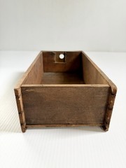 Vintage Wooden Cabinet File Drawer, Tool Box, Porcelain Knobs 7x4x13