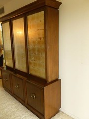 RARE WIDDICOMB ROBSJOHN GIBBINGS EGLOMISE MIRRORED BREAKFRONT @ 1947