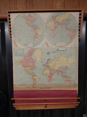 Vintage Cram Pull Down School Maps Set of 8 Wall Rack Mid Century Classroom Deco