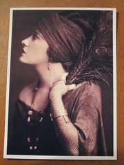 Set of 3 Sepia art deco photos of tasteful Ziegfeld Follies Dancers. 7 + 5 inch