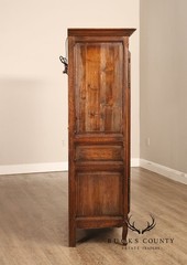 French Country Louis XV Style Vintage Oak China Display Cabinet