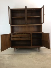 Mid Century Modern Two Piece China Cabinet by Albert Parin for Martinsville