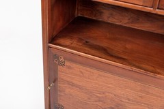 Art Nouveau Antique Inlaid Wooden Cabinet by Majorelle, France, Signed