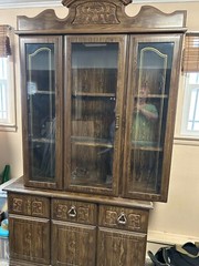 Elegant 2-Piece China Cabinet: 40” x 70” Hutch for Sale!