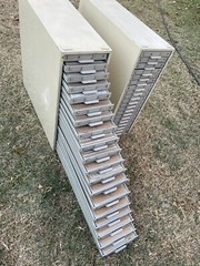 TWO – Vintage Victor Kardex Visible Index Card Flat File Cabinet, 19 Drawer