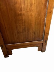 Antique Korean Hardwood Moon Face 4 Door Wedding Cabinet Armoire