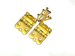 Hoosier Napanee Kitchen Cabinet Hinge Solid Brass 3/8 Off Set Pair