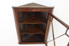 Georgian Antique 1820s Pine Kitchen or Bath Corner Cabinet #56410