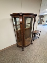 Antique Curved Front China Cabinet