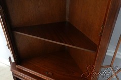 73676: English Made Mahogany Inlaid Corner Cabinet 2 Of 2