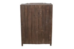 Antique Indian 1930s Teak Wood Painted Glass Almirah – Kitchen/Bathroom Cabinet