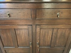 Antique Dark Oak 18th c. cabinet. Solid oak. Excellent early piece Jacobean.