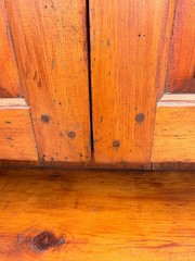 Antique NY country cupboard cabinet 18th raised panel primitive farm step back