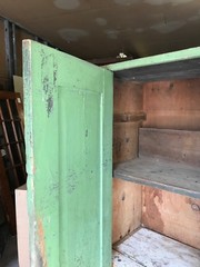 Early Americanantique 2 Door green painted cupboard 48.5 x 73 x 18 D