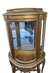 66114 Decorator Gold Louis XV Bow Glass Curio