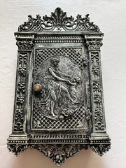 Victorian Wall Cabinet – Metal and Wood Construction