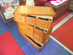 1914 Quartersawn Oak BARRISTER Card Catalog Apothecary Industrial File Cabinet