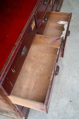 Antique Apothecary Cabinet Wood Drawer Store Counter Display Vintage industrial