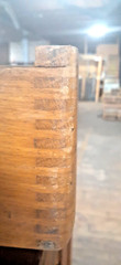 Antique 20 Drawer Lovely mitered Hardwood Wood Cabinet – USA -b