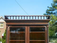 Tiger Oak Step-back China Cabinet~Bookcase~Display Cabinet circa 1890