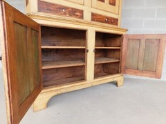 Antique Primitive 2pc Step Back Cupboard 56″w