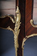 French Louis XV Display Cabinet With Gilded Bronze Napoleon III Paris Wardrobe