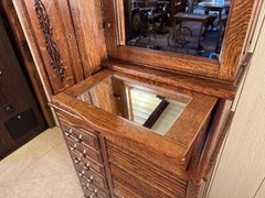 Antique Oak Harvard Co. Dental Cabinet #46X