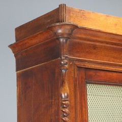 Antique Cupboard Charles X Walnut Drawers Italy XIX Century Original