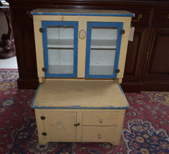 Antique Child Kitchen Cupboard Primitive Painted Toy Cabinet Shabby Chic