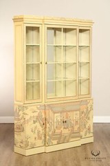Drexel ‘Et Cetera’ Chinoiserie Decorated Breakfront China Cabinet