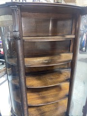 Antique Oak Curio China Cabinet – original finish