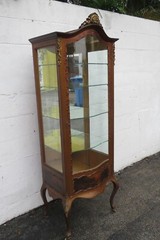 French Late 1800s Painted Vitrine Display Curio Cabinet Cupboard 5607