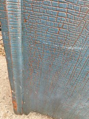 Antique 19th Cent Primitive Pine Blue Painted Cupboard Grain Box Sink we Deliver
