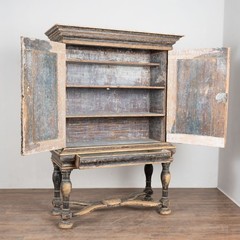 18th Century Black Baroque Swedish Cabinet