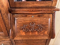 Antique Oak Harvard Co. Dental Cabinet #46X