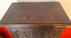 ANTIQUE 1800’s ENGLISH OAK CABINET APOTHECARY TOBACCO CUPBOARD – Local Pickup NC