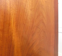 Antique Hepplewhite Style Mahogany Bow Front Short Sideboard Storage Cabinet