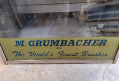 Vintage Industrial / Commercial Fixture Paintbrush Point of Sale Cabinet Art