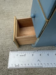 Antique FRENCH COVENTRY Provincial BLUE What Not Shelf Drawer Cabinet Cupboard