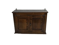 vintage wood oak barn cabinet kitchen hallway