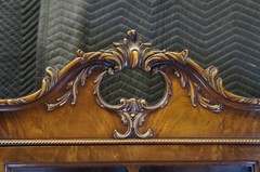 Antique Romweber English Chippendale Georgian Mahogany China Display Cabinet 78″