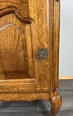 French Vintage Oak Bedside Tables Pair Cupboards Cabinets Louis XVI LOT 3956