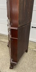 VICTORIAN MAHOGANY CHIPPENDALE CORNER CHINA CABINET