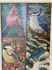 folk art painted cabinet, Americana, Primitive, Birds, Art, Painting, Folk Art