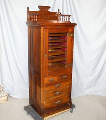 Antique Walnut Dental Storage Cabinet – Harvard Company –