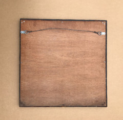 Decorative Salvaged Tin Ceiling 23″ SQ. Rust Tung Oil Metal Mirror Old 1859-23B