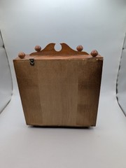 Small Vintage Wooden Curio Wall Mount Knik Knak Cabinet With Door