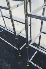 Boeing Company Chrome and Glass Display Shelving Etageres set of Three 9640